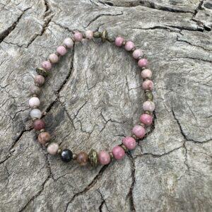 Bransoletka z rodonitu kolorowego