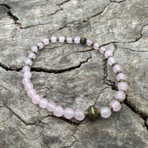 Bransoletka z kwarcu różowego