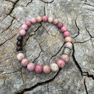 Bransoletka z Rodonitu i Granatu