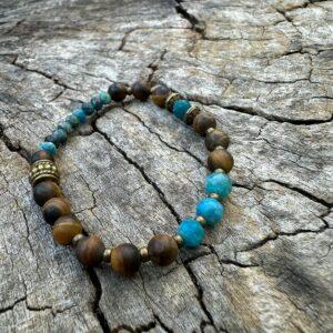 Bransoletka z Tygrysiego Oka i Apatytu