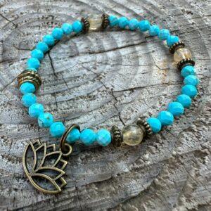 Bransoletka z Turkusem i Cytrynem