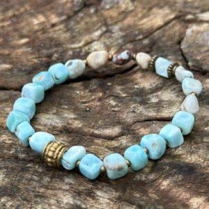 Bransoletka z Larimaru – kamienie nieregularne