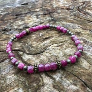 Bransoletka z Rubinu i Pirytu