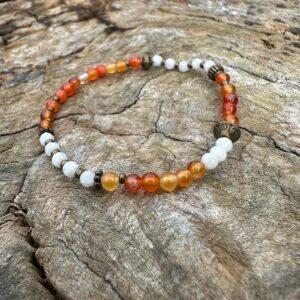 Bransoletka z Karneolu i Kamienia Księżycowego