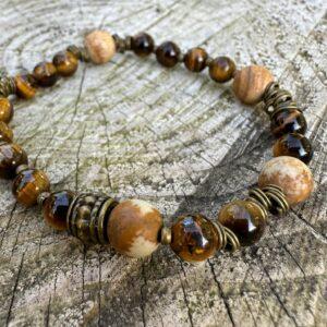 Bransoletka z Tygrysiego Oka i Jaspisu