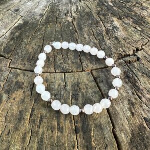 Bransoletka z kwarcu różowego i hematytu