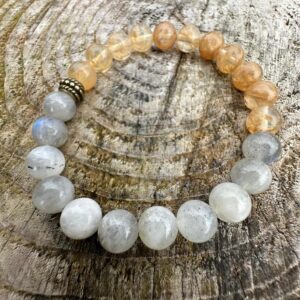 Bransoletka z labradorytu i cytrynu