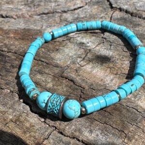 Bransoletka z turkusów – koraliki talarki