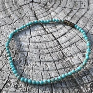 Bransoletka z fasetowanych koralików turkusu